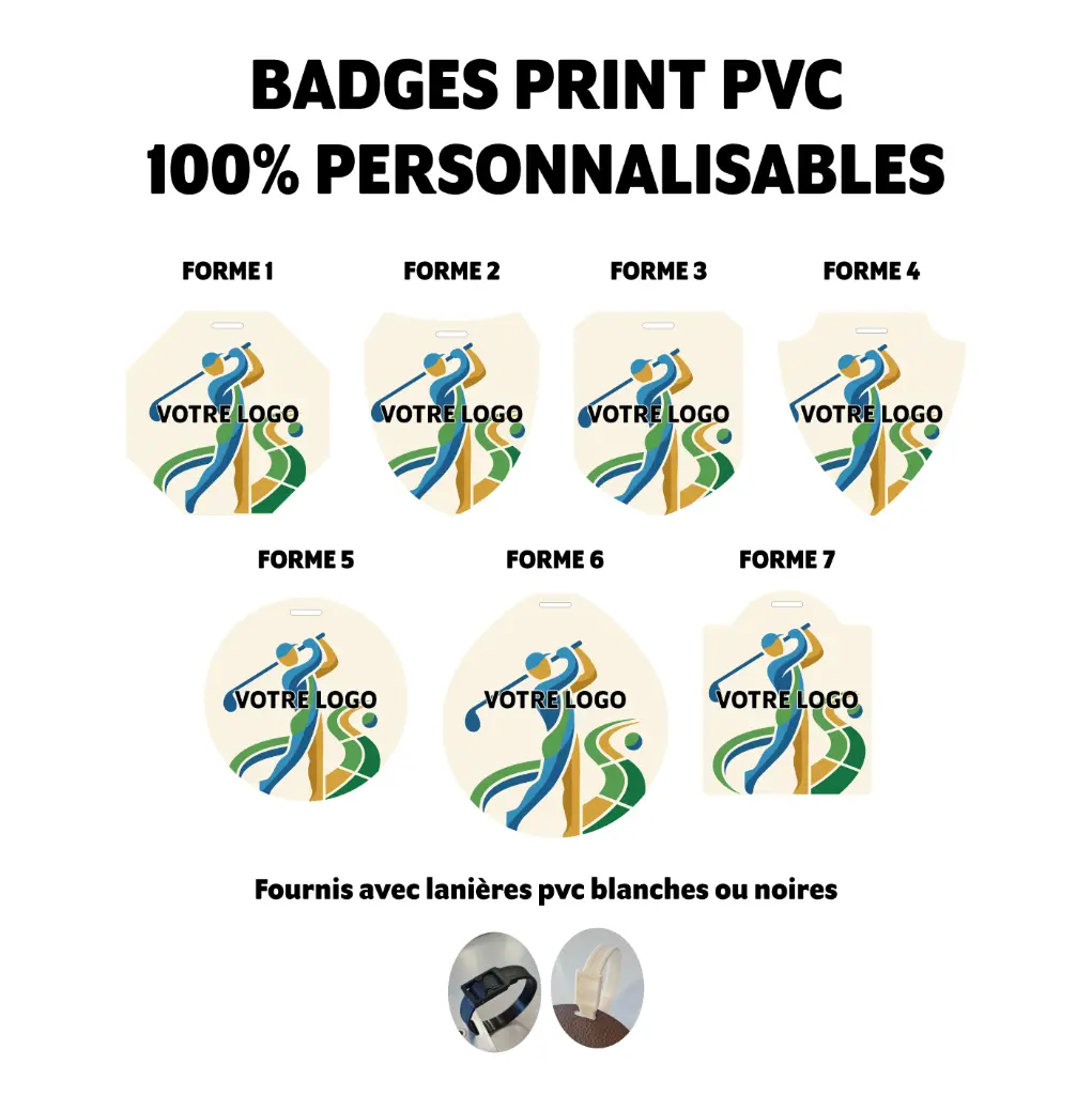 Badges Print PVC SIGNAGOLF personnalisables.webp