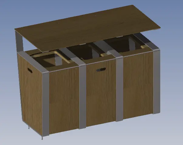 G3 - Bac de tri 3x95L