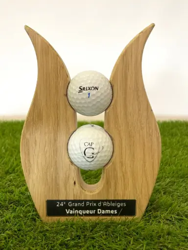 [G-TRO003] 2 Ball - Trophée personnalisables et balles de golf